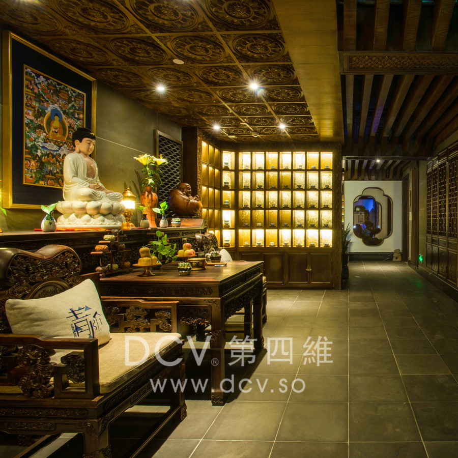 西安-青阶茶室会所新中式主题餐厅室内装修设计（宝鸡店）
