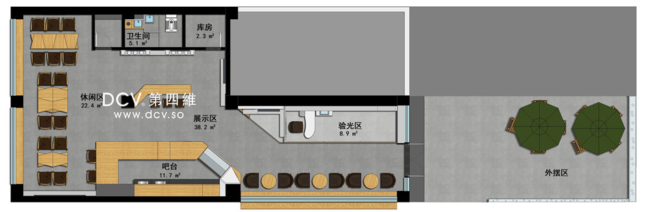 西安-E LIGHT B LIGHT眼镜&咖啡主题餐厅室内装修设计