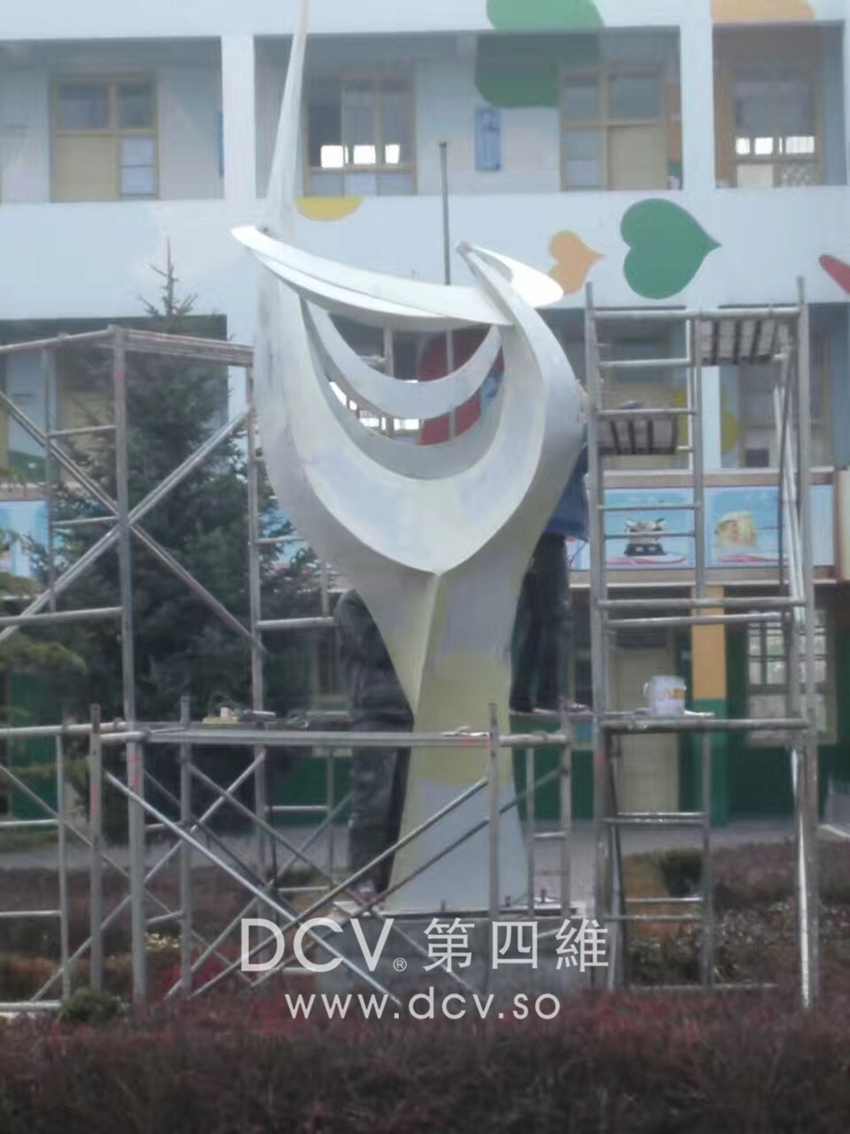 校园机关单位金属雕塑设计及制作，西安DCV第四维创意工厂出品